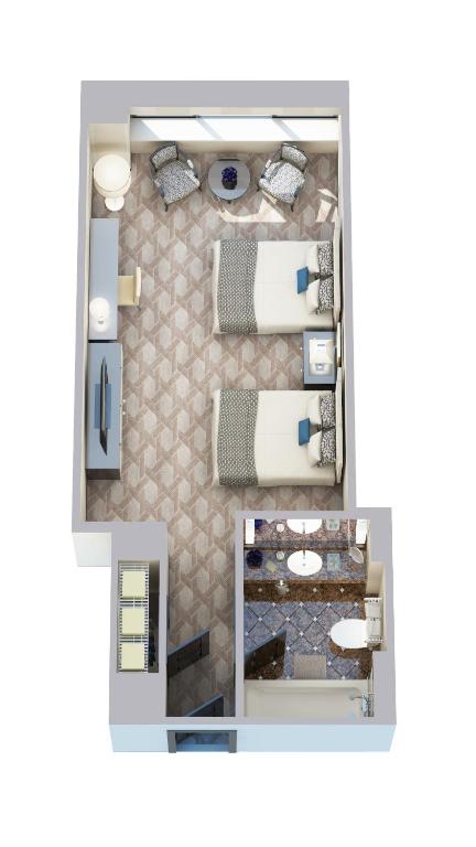 Premier Skyline View Room with Two Double Beds - Image 4