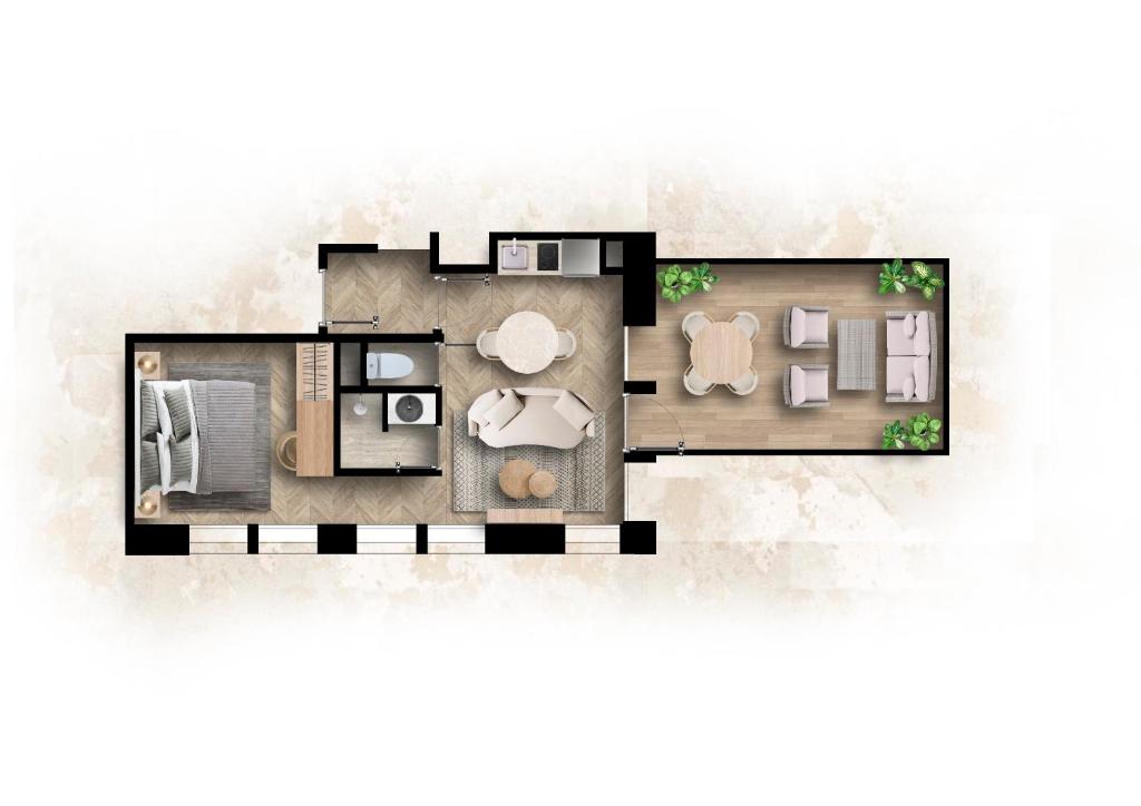One-Bedroom Apartment with Terrace - Image 1