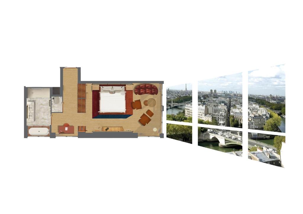 Studio Panorama Junior Suite - River Seine and Eiffel Tower view - Image 3